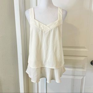 NWT Banana Republic cream sleeveless blouse